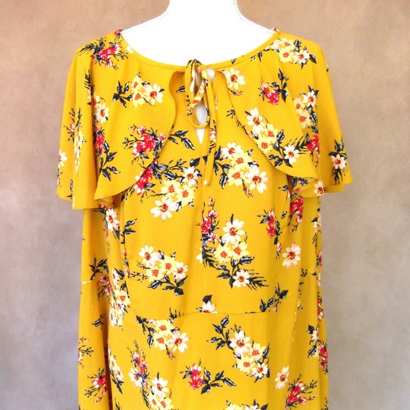 NWT Feminine Floral Print Simply Be Dress … - Picture 4 of 8